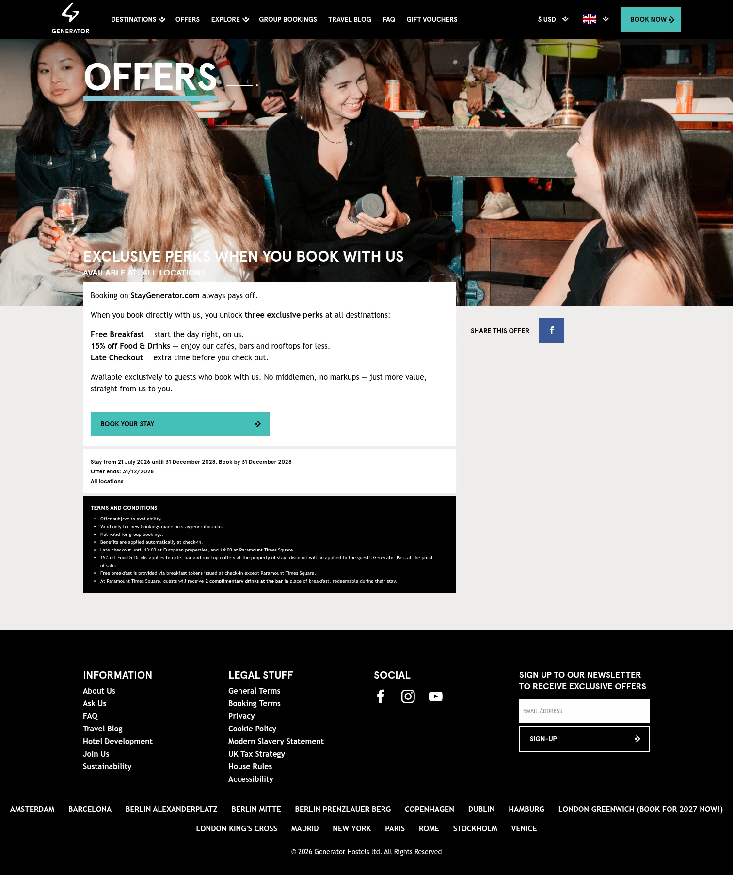 staygenerator.com/offers/featured-offers/exclusive-perks-when-you-book-with-us on desktop