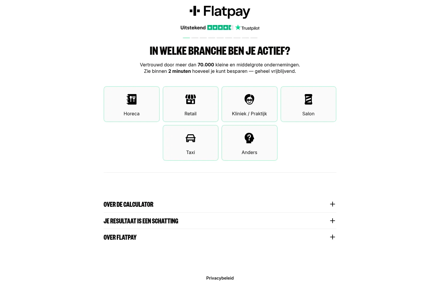 Flatpay landing page