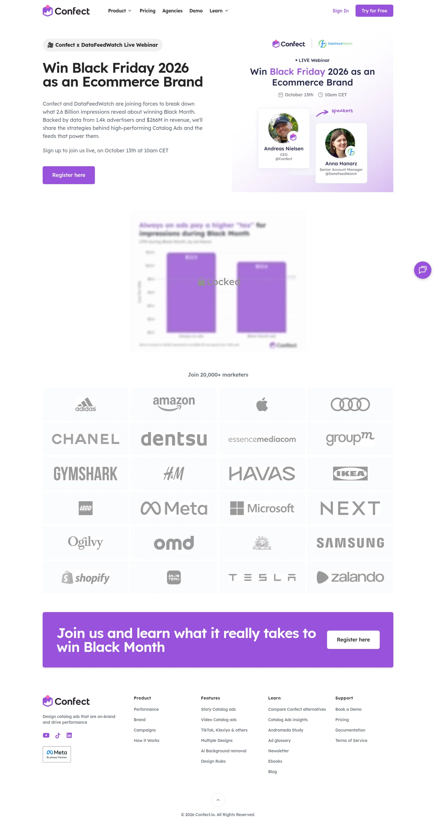 Confect landing page