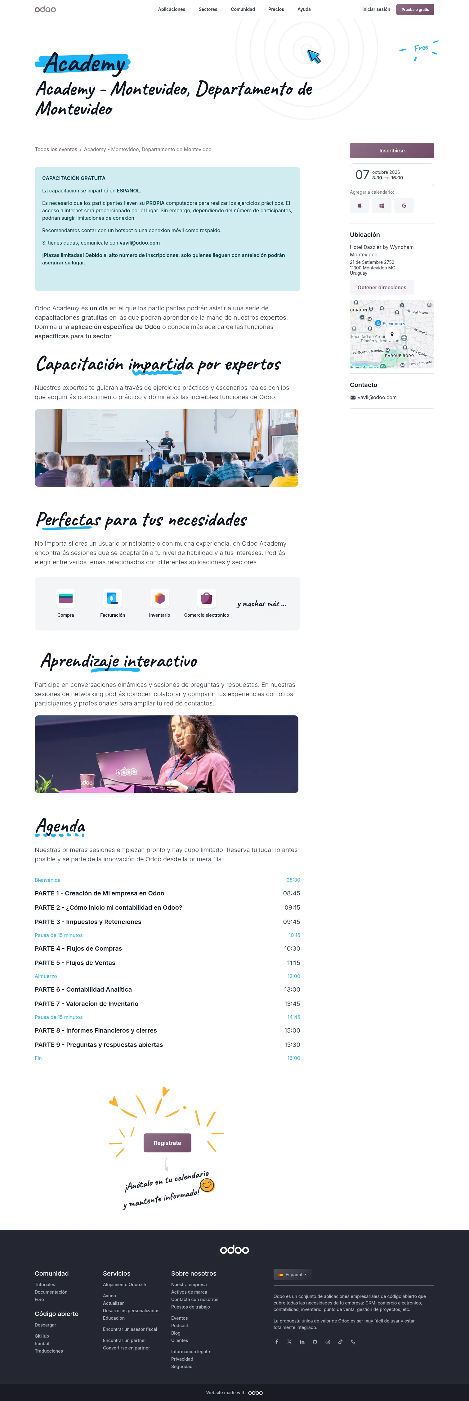 odoo.com/es_ES/event/academy-montevideo-departamento-de-montevideo-12486/register on desktop, full screenshot