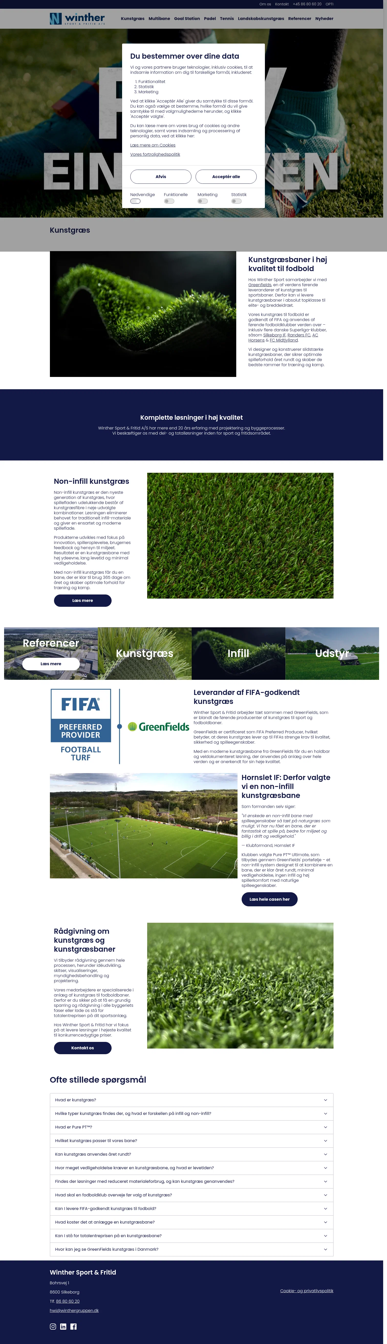 Winther-sport landing page