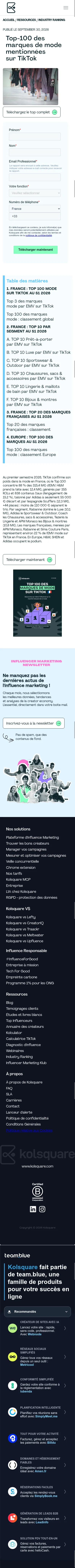 kolsquare.com/fr/industry-ranking/top-100-des-marques-de-mode-mentionnees-sur-tiktok on mobile