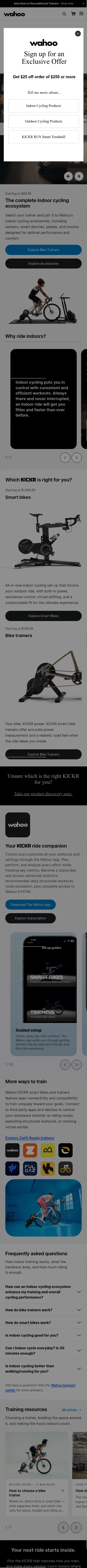 wahoofitness.com/devices/indoor-cycling on mobile