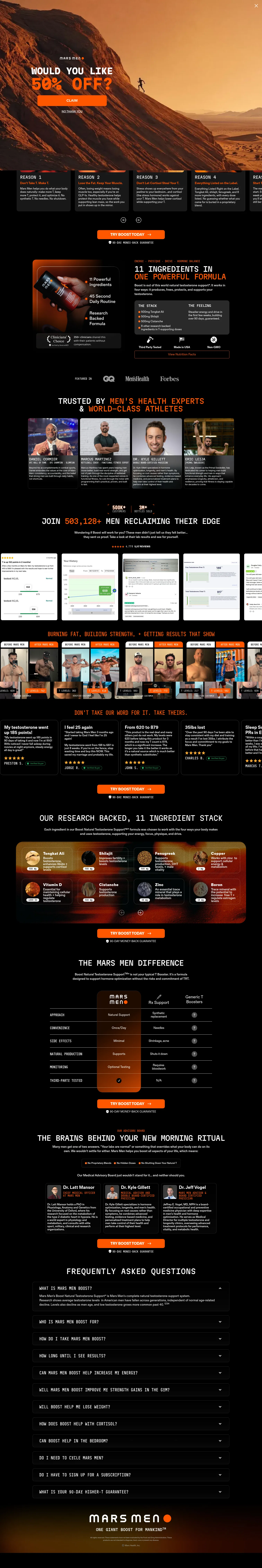 mengotomars.com/pages/boost-fb on desktop, full screenshot