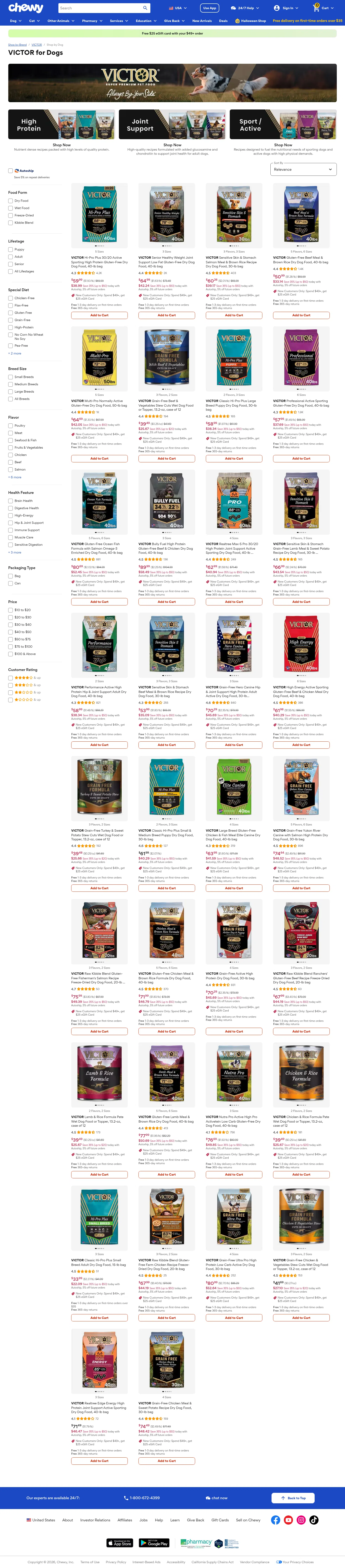 chewy.com/brands/shop-by-dog-8885 on desktop, full screenshot
