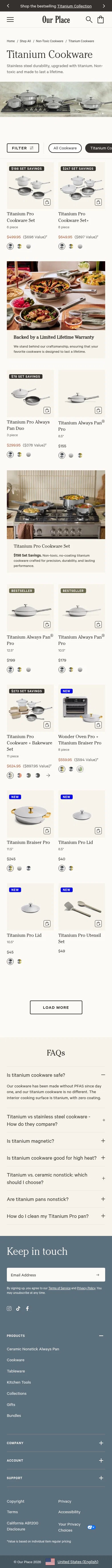 fromourplace.com/collections/titanium-cookware on mobile