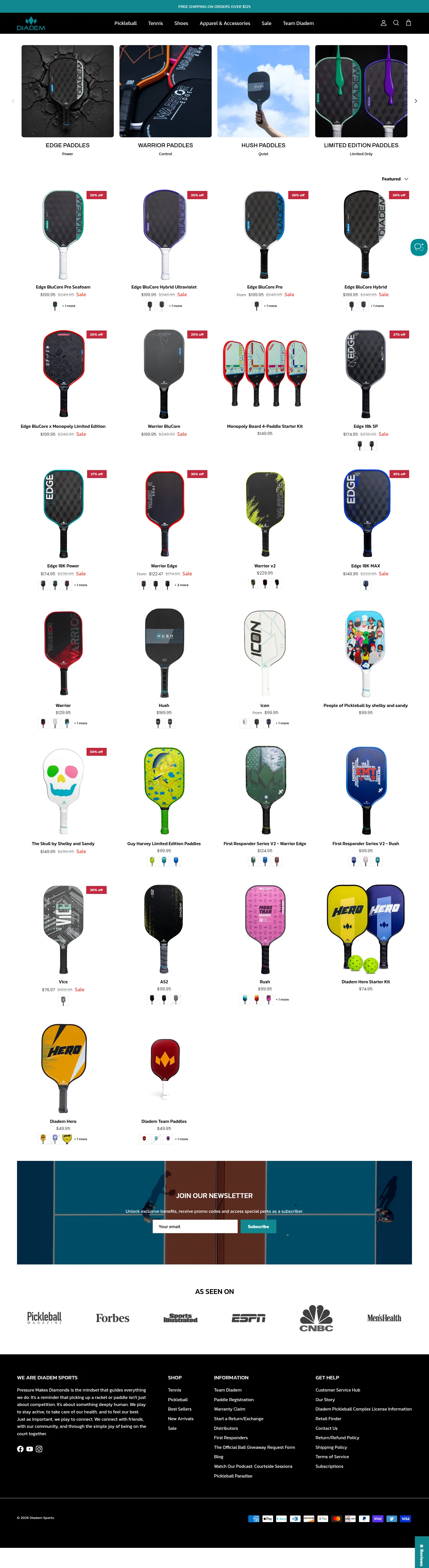 diademsports.com/collections/paddles on desktop