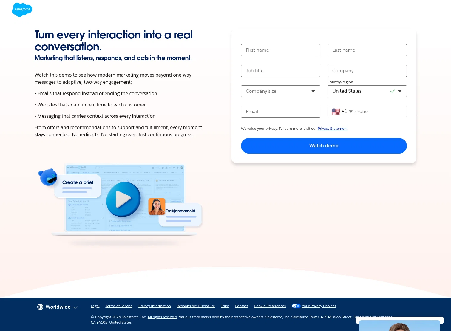 salesforce.com/marketing/demos/two-way-conversations on desktop