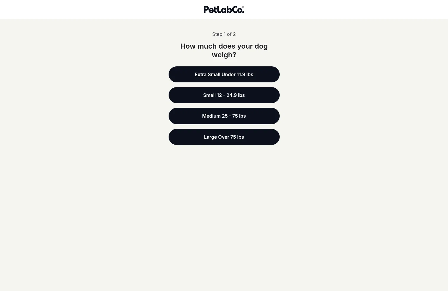 Petlab Co landing page