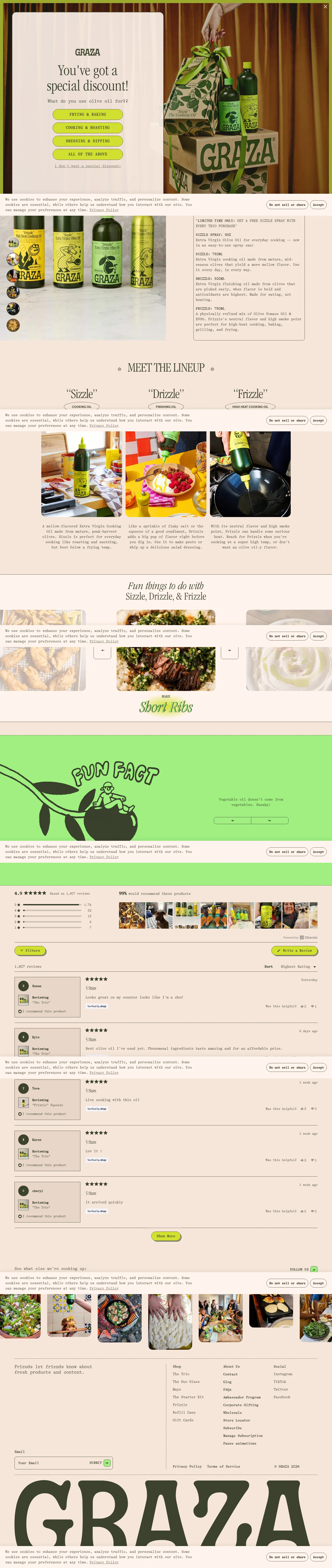 graza.co/products/the-trio on desktop, full screenshot