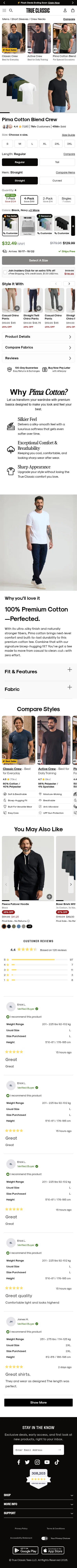 trueclassictees.com/products/pima-cotton-blend-crews-tees-4-pack on mobile