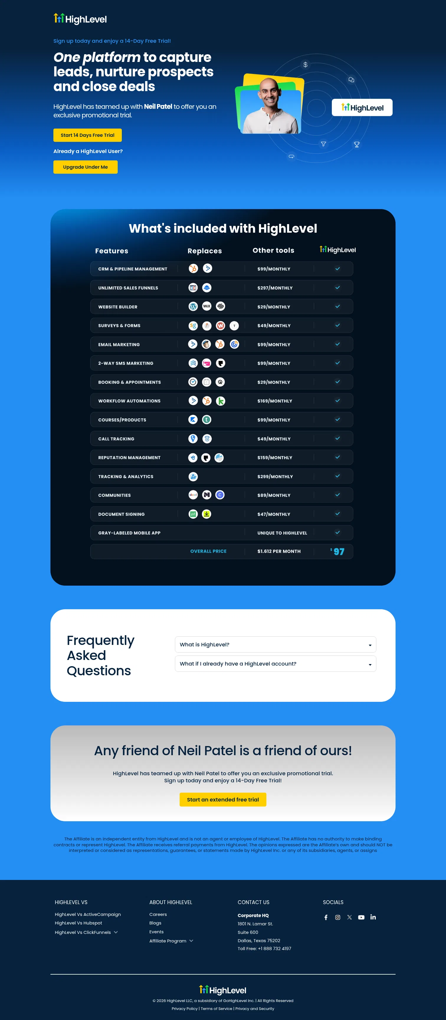 gohighlevel.com/neil-patel-ghl on desktop, full screenshot