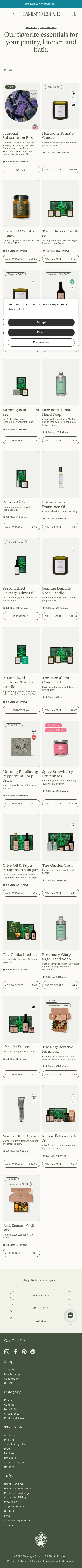 flamingoestate.com/collections/essentials on mobile, full screenshot