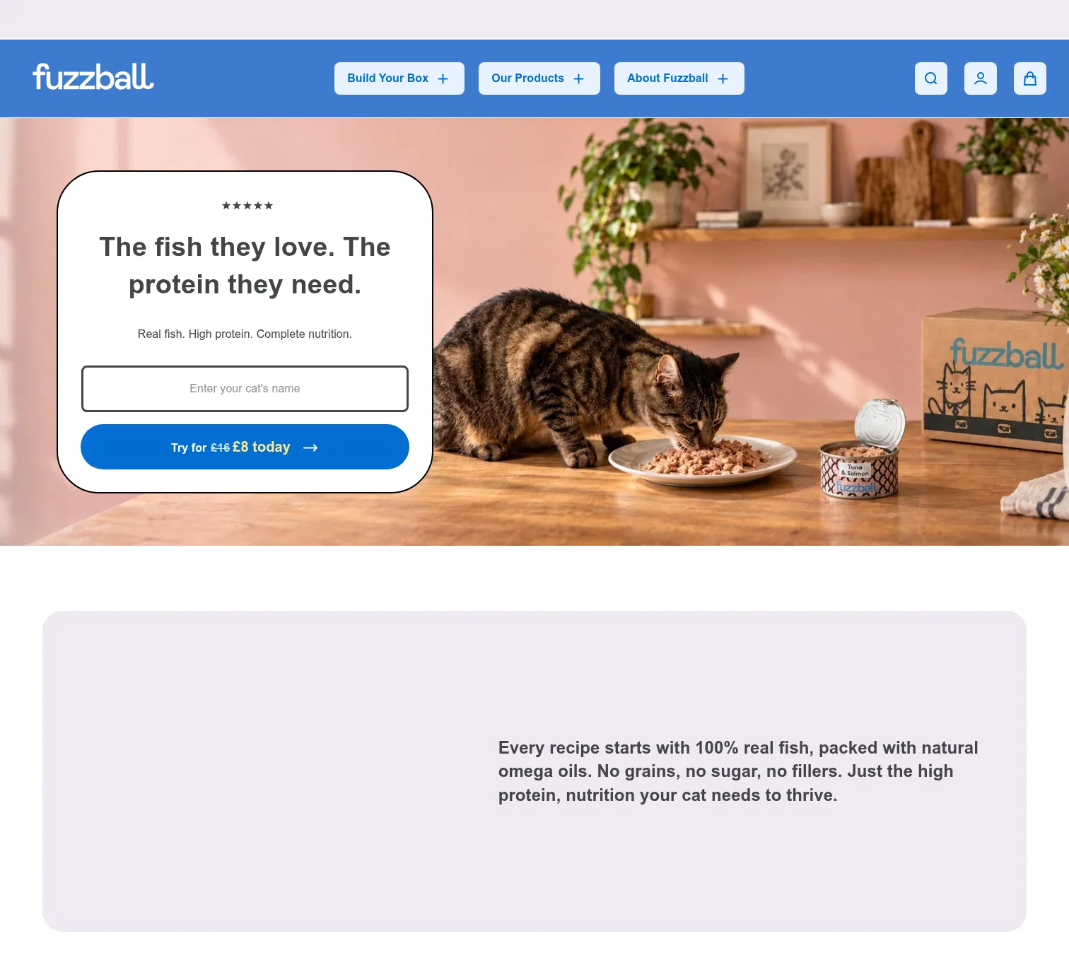 fuzzball.club/pages/fish-recipes on desktop, full screenshot
