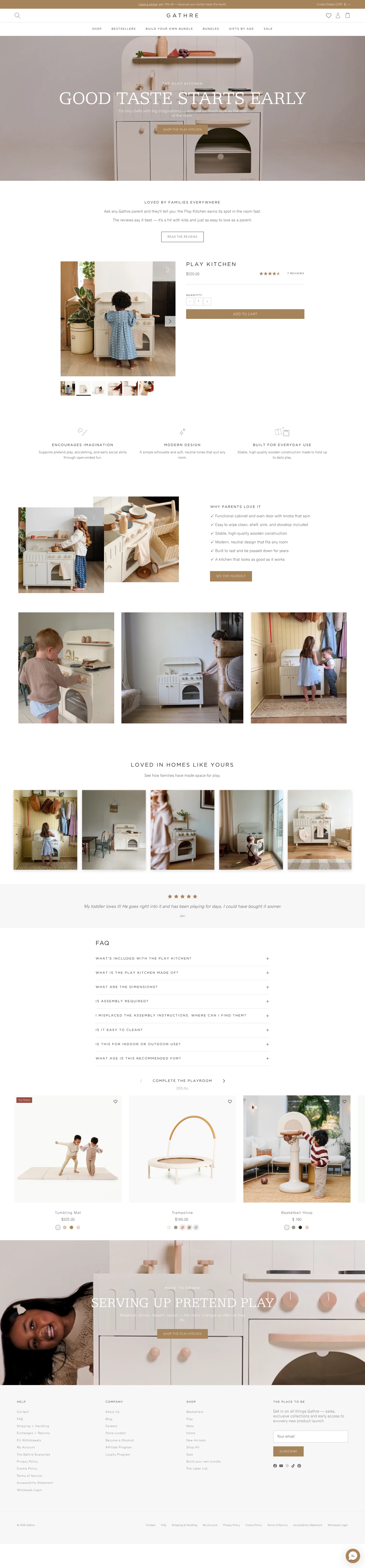 Gathre landing page