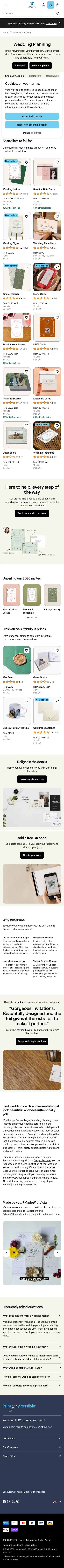 vistaprint.co.uk/stationery/wedding on mobile