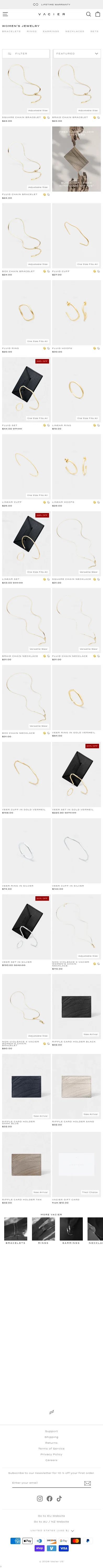 vacier.com/collections/womens-jewelry on mobile