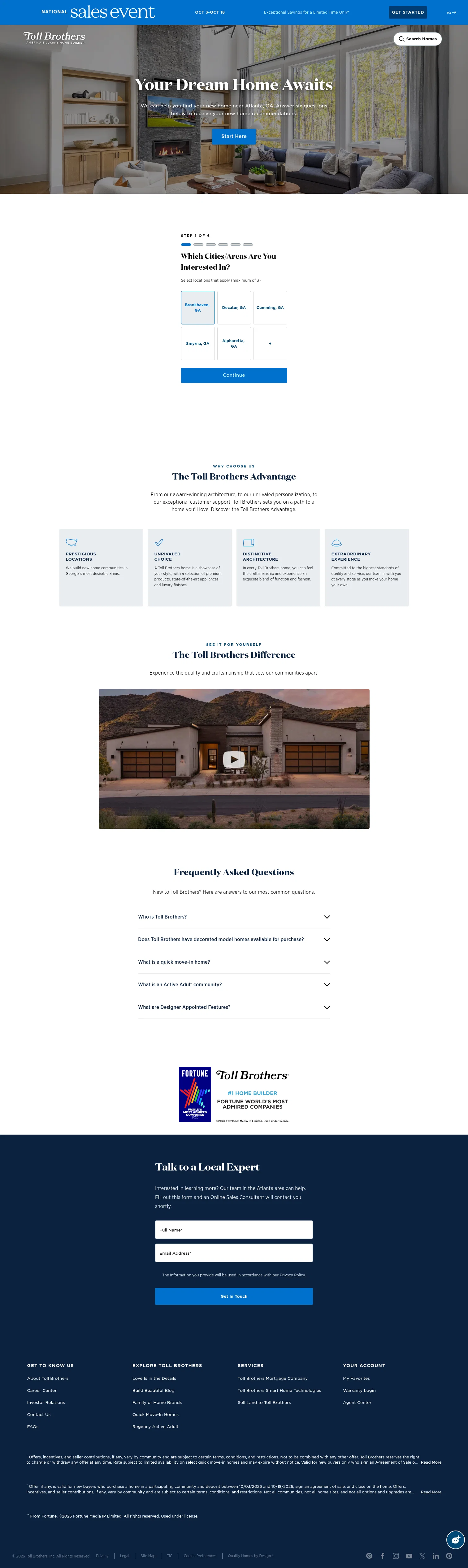 tollbrothers.com/lp/static/atlanta/questionnaire on desktop
