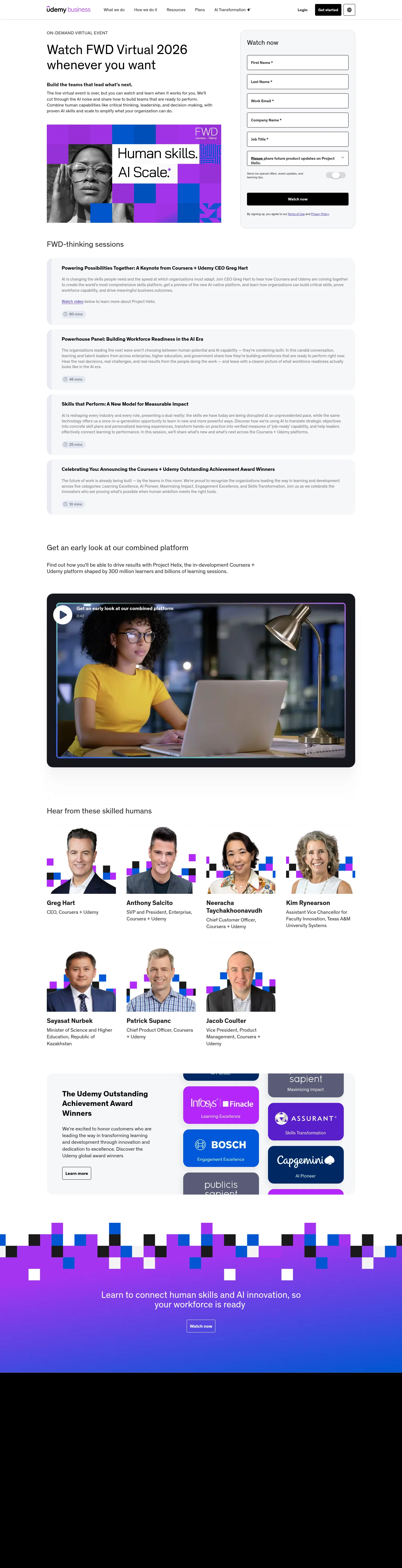 business.udemy.com/fwd2026ondemand on desktop, full screenshot