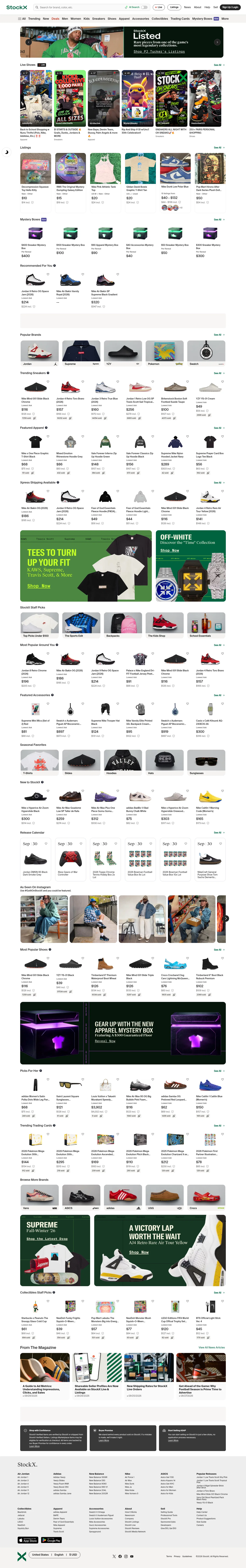 stockx.com on desktop