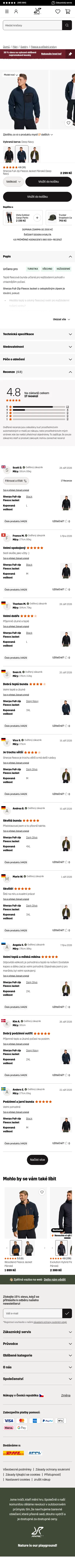 revolutionrace.cz/pani/svetry/fleecove/sherpa-full-zip-fleece-jacket-men on mobile, full screenshot