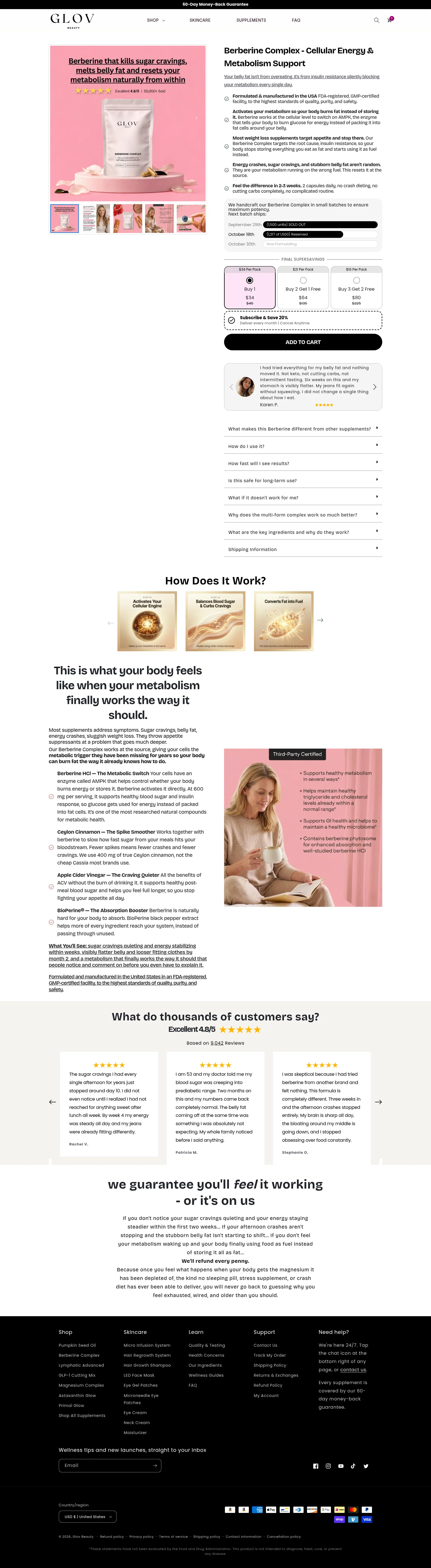 Glovbeauty landing page