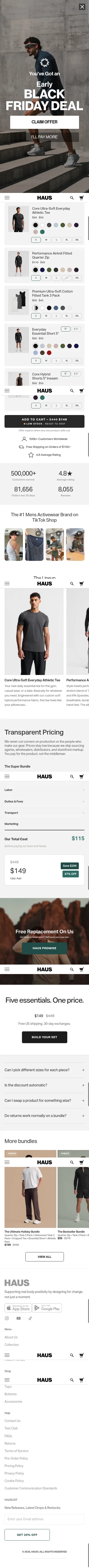 gohaus.com/products/super-bundle on mobile, full screenshot