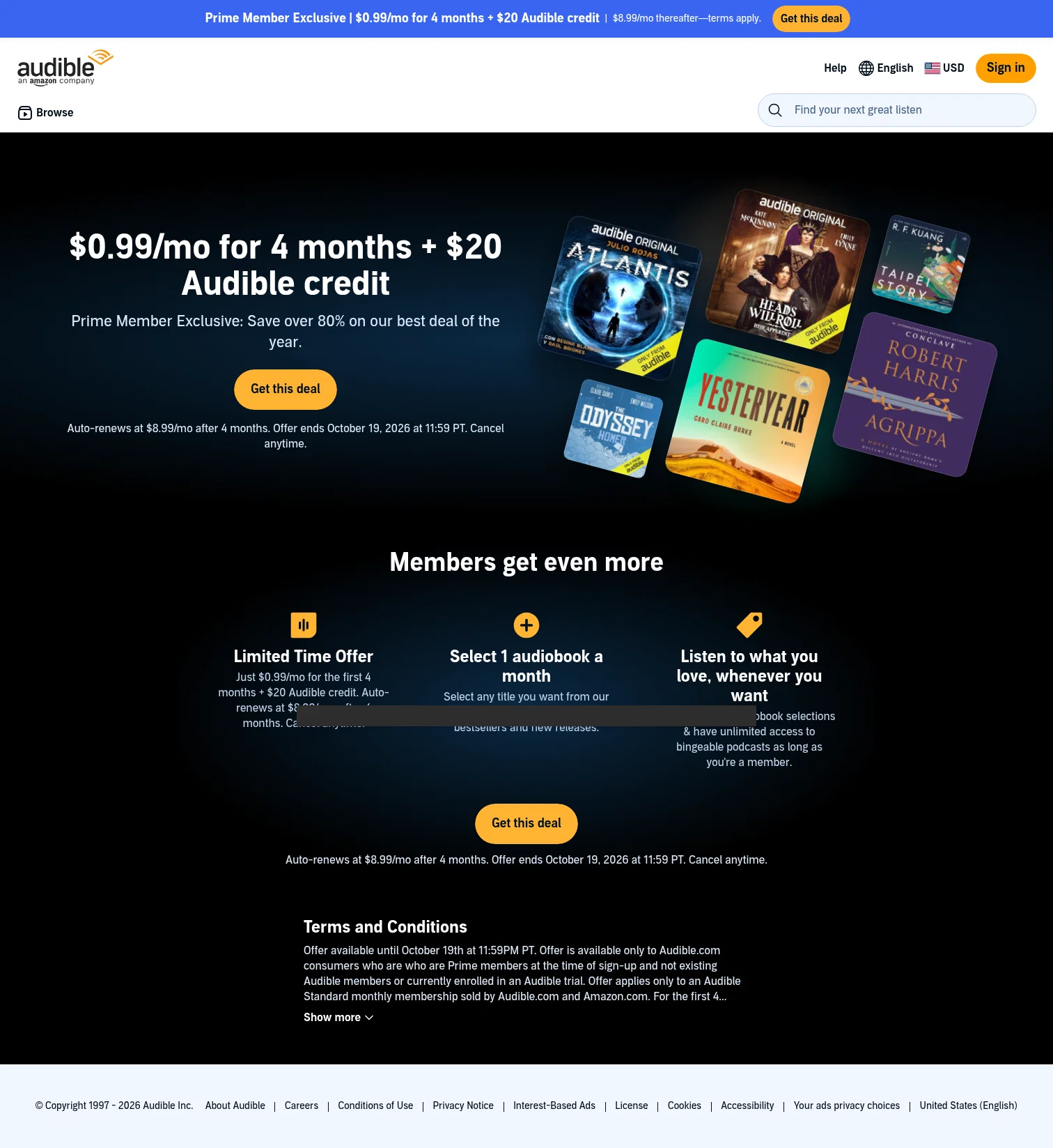 audible.com/ep/prime-big-deal-days on desktop