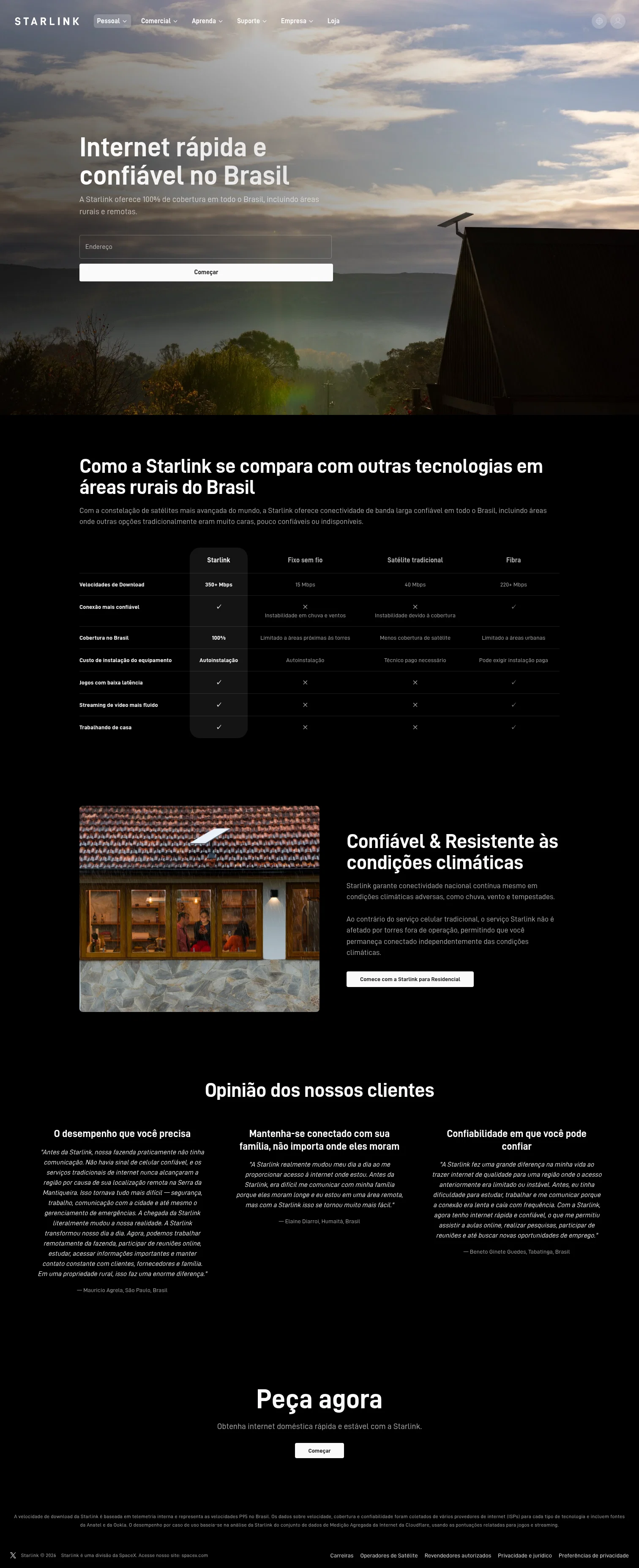 starlink.com/br/residential/internet-comparison on desktop