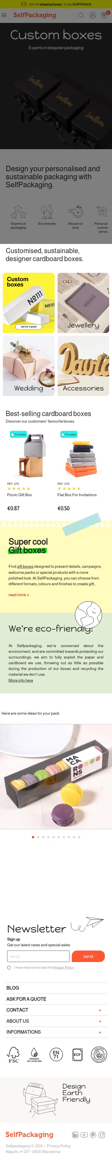 selfpackaging.com on mobile