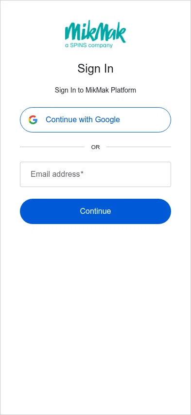 platform.mikmak.ai on mobile, full screenshot