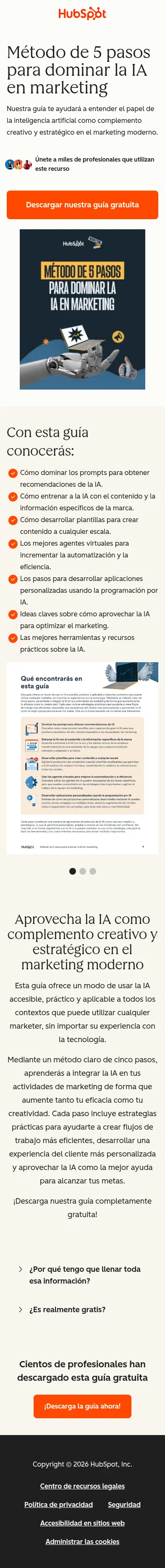 offers.hubspot.es/5-pasos-para-dominar-ia-marketing on mobile