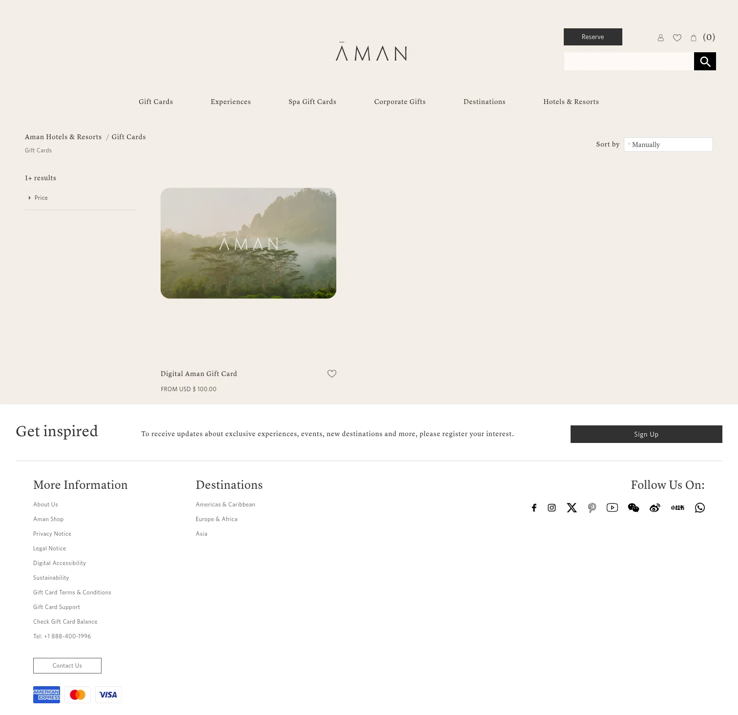 gifts.aman.com/gift-card on desktop