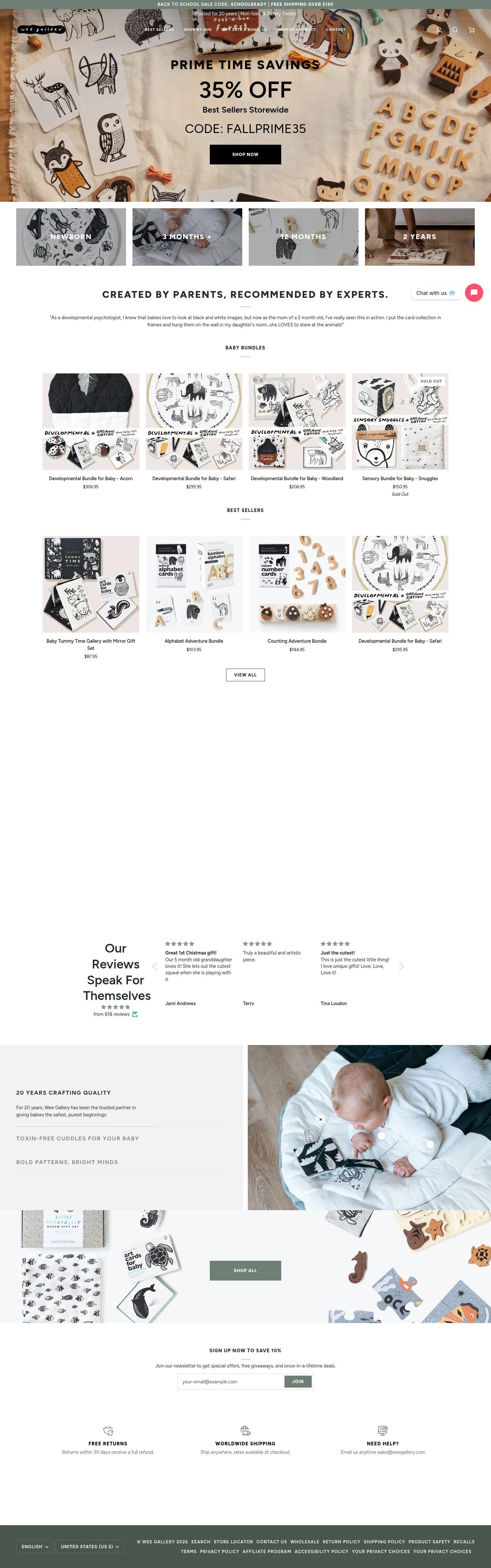 weegallery.com on desktop, full screenshot