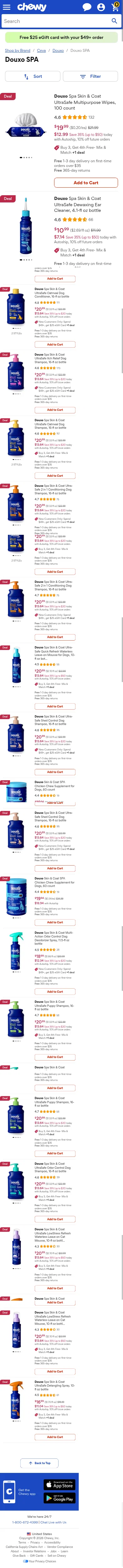 chewy.com/brands/douxo-spa-14240 on mobile
