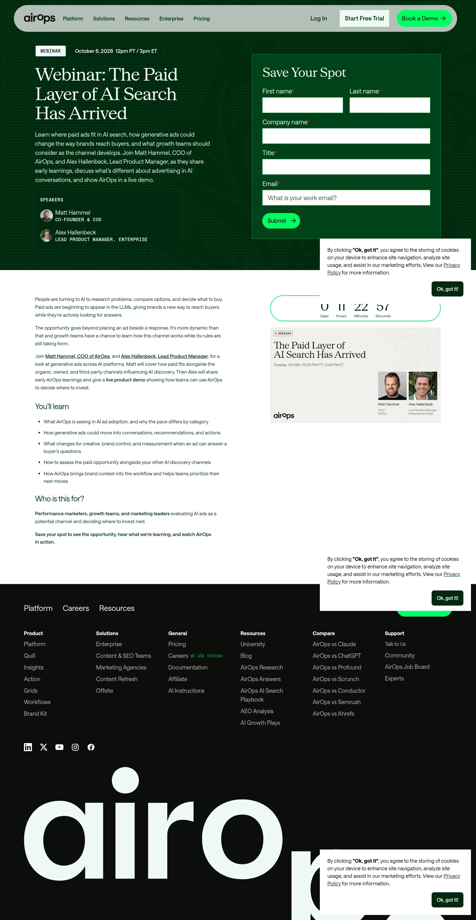airops.com/events/webinar-the-paid-layer-of-ai-search-ai-ads on desktop