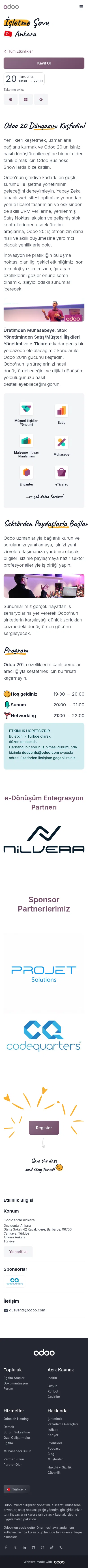 odoo.com/tr_TR/event/odoo-20-business-show-ankara-turkiye-11387/register on mobile, full screenshot