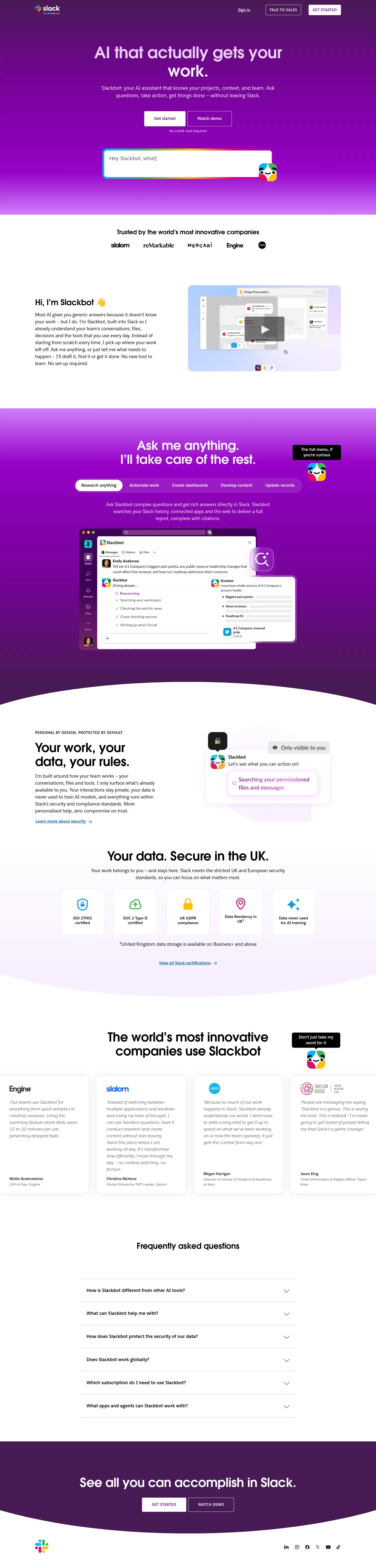 slack.com/intl/en-gb/lp/slackbot on desktop, full screenshot