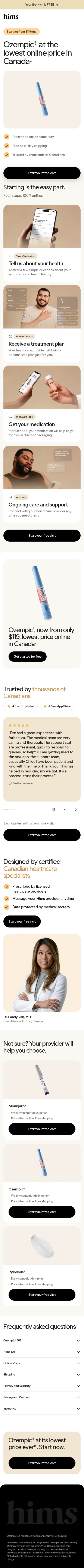 hims.ca/lp/so/wl/ozempic on mobile, full screenshot