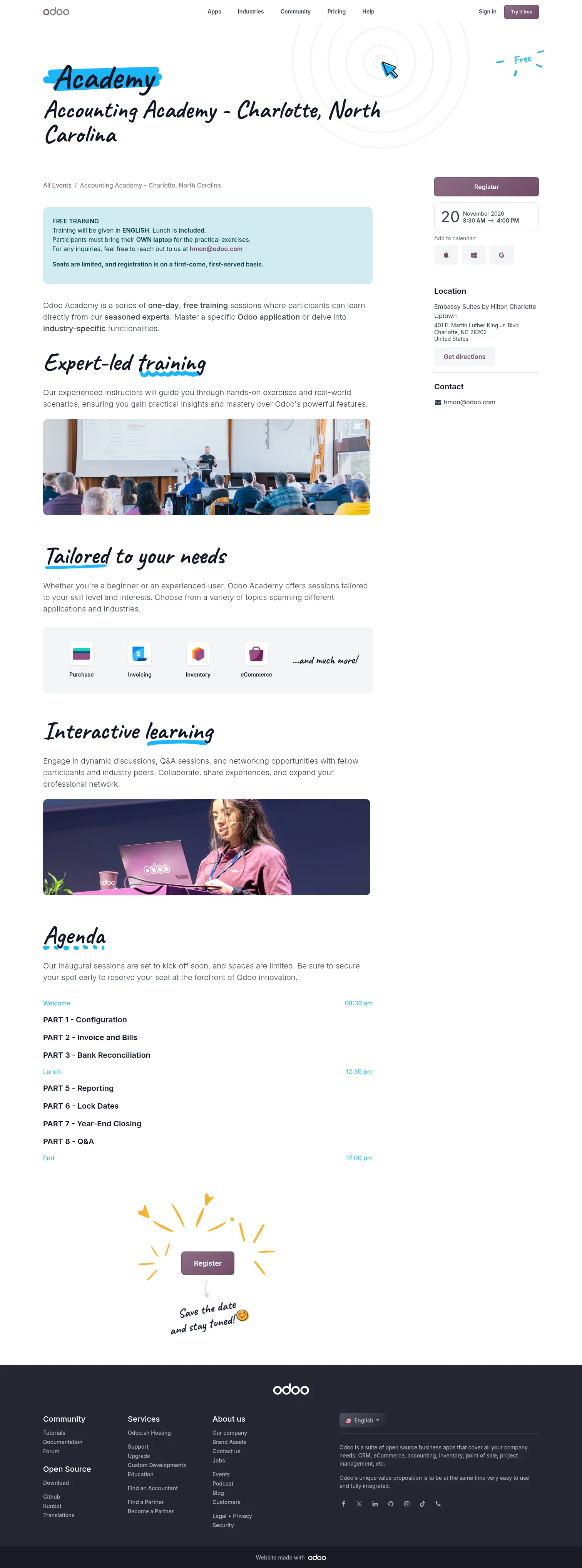 odoo.com/event/accounting-academy-charlotte-north-carolina-9588/register on desktop