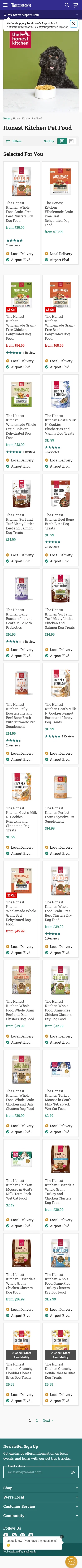 tomlinsons.com/collections/the-honest-kitchen on mobile