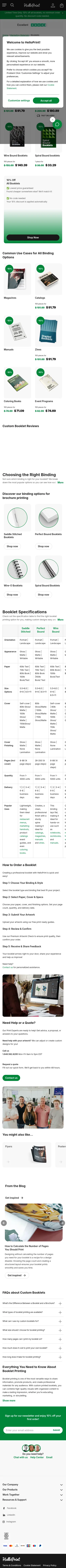 helloprint.com/en-us/booklet-printing on mobile, full screenshot