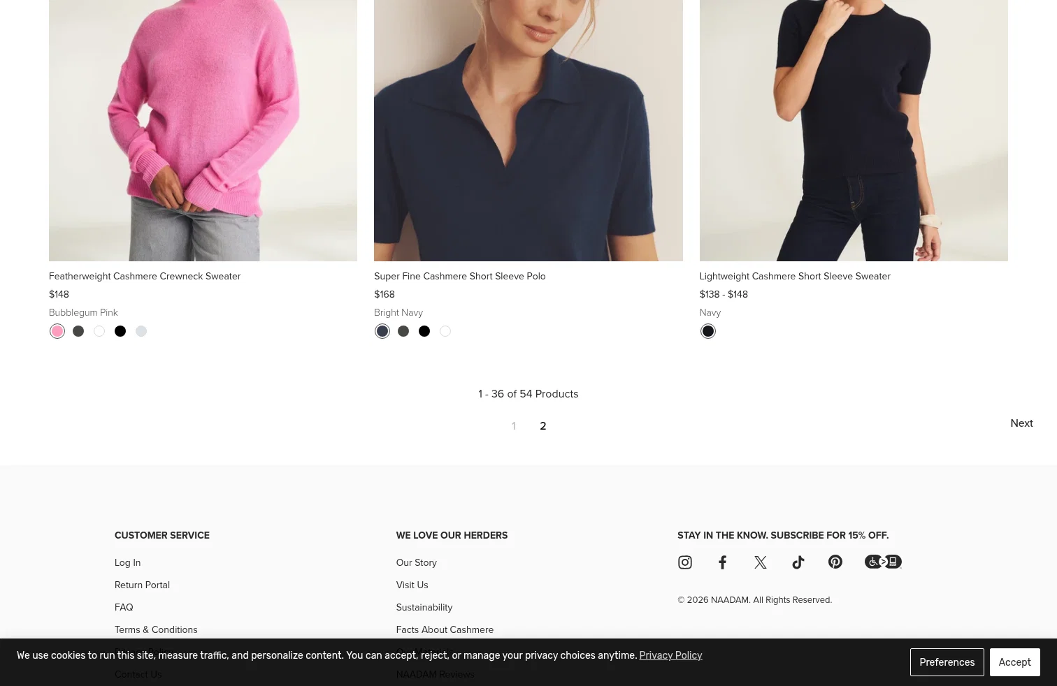 NAADAM landing page