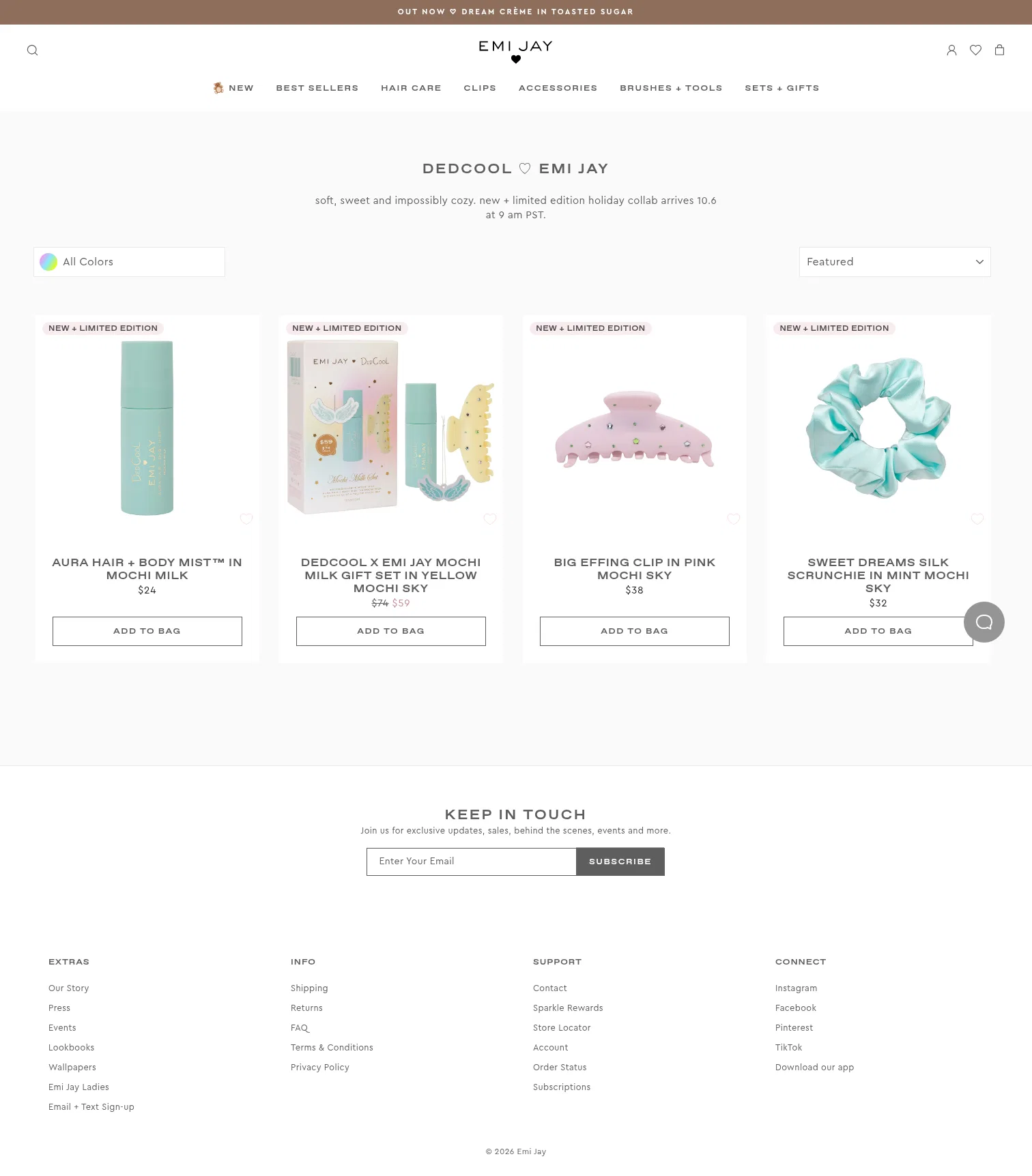 emijay.com/collections/dedcool-x-emi-jay on desktop, full screenshot