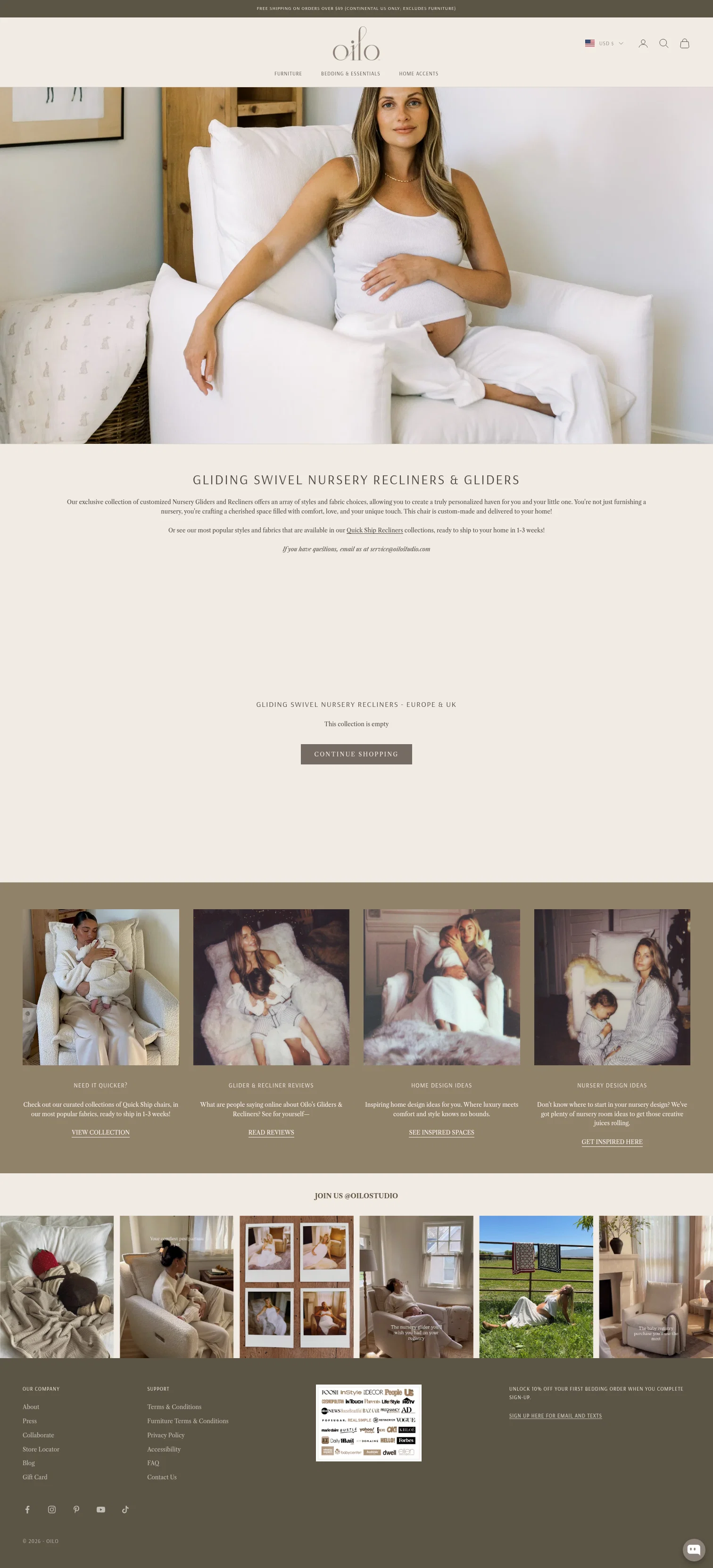 Oilo landing page