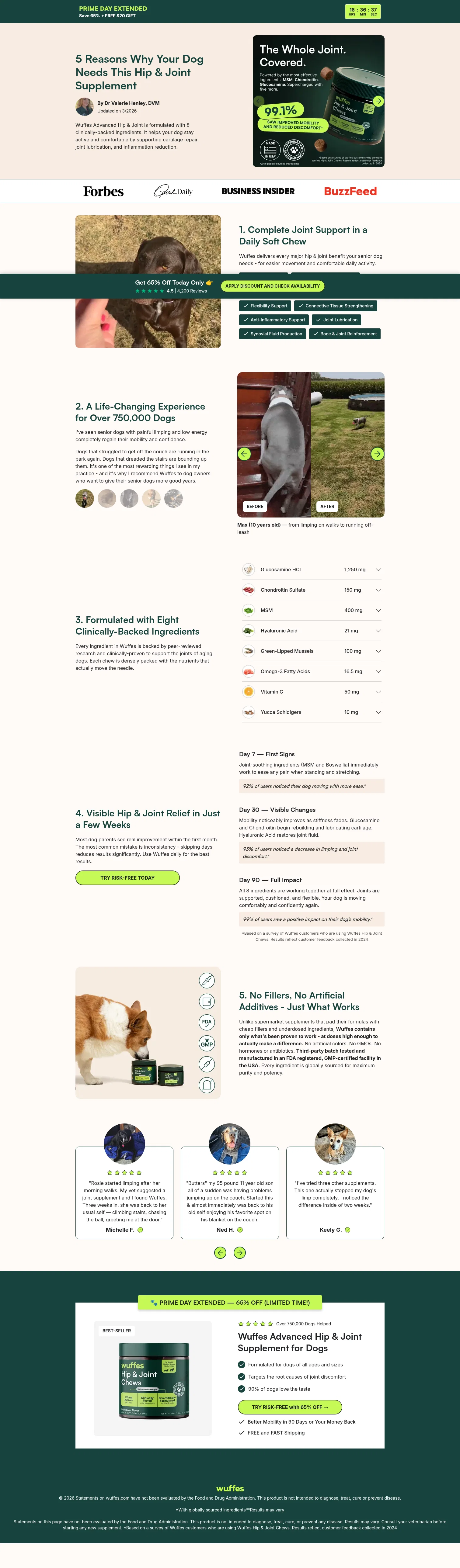 Wuffes landing page