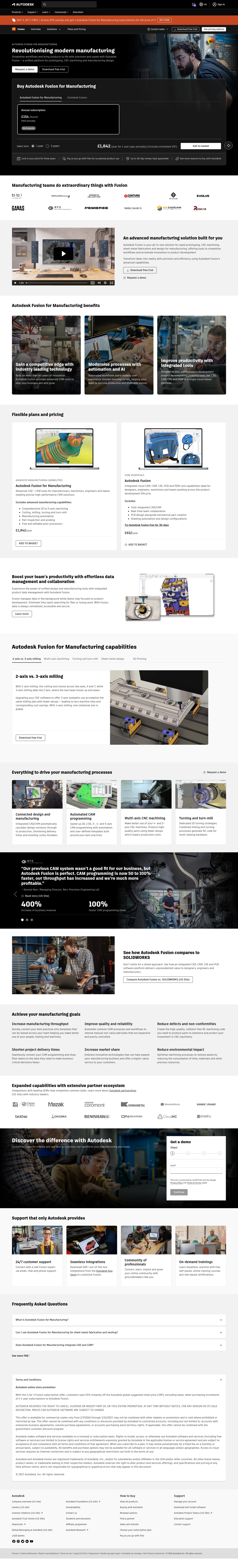 Autodesk Inc. landing page