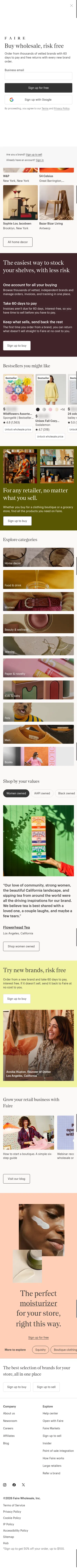 faire.com on mobile, full screenshot