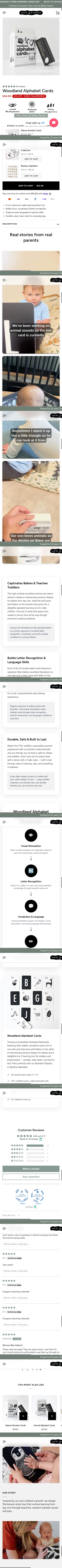 weegallery.com/products/woodland-alphabet-cards on mobile