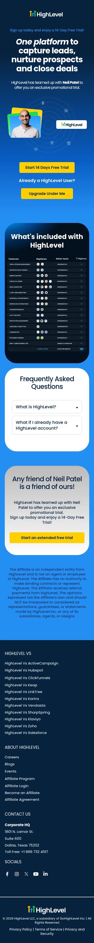 gohighlevel.com/neil-patel-ghl on mobile, full screenshot